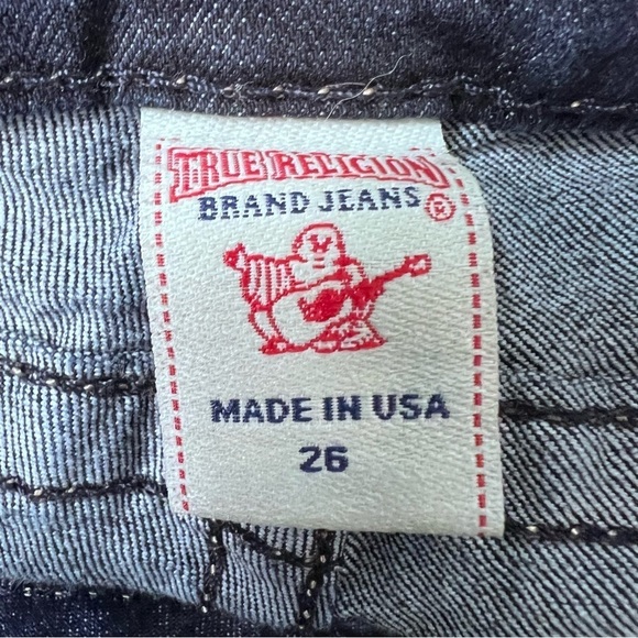 True Religion Straight Leg Dark Wash Jeans Size 26 - Picture 12 of 16